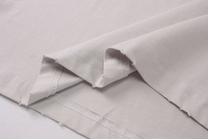 BALENCIAGA 模糊字母LOGO印花成衣磨爛長袖T (白)