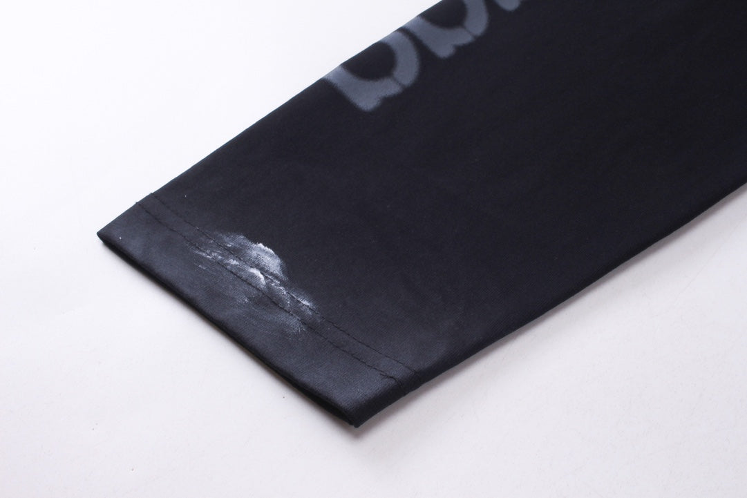 BALENCIAGA 3M字母塗鴉長袖T (黑)