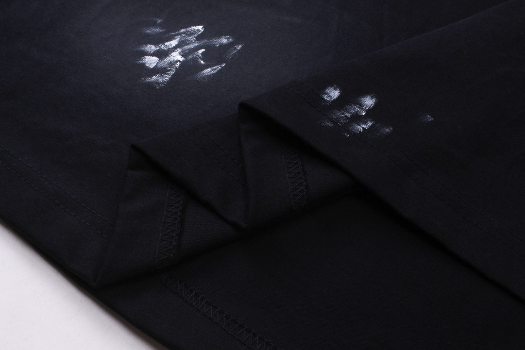 BALENCIAGA 3M字母塗鴉長袖T (黑)