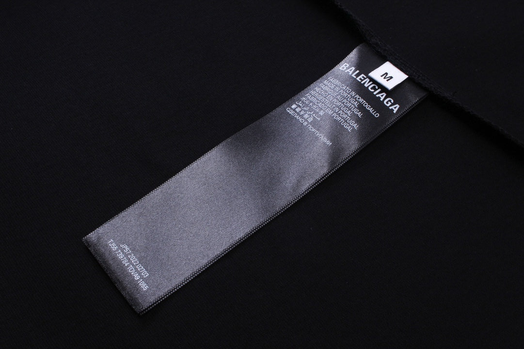 BALENCIAGA 3M字母塗鴉長袖T (黑)