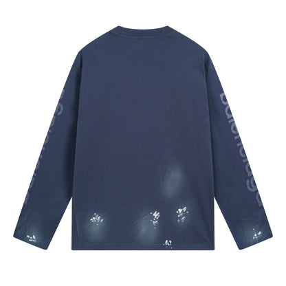 BALENCIAGA 3M字母塗鴉長袖T (藍)